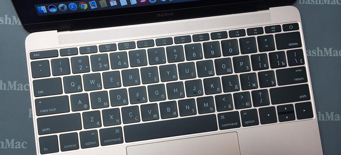 Гравировка на клавиатуре MacBook 12